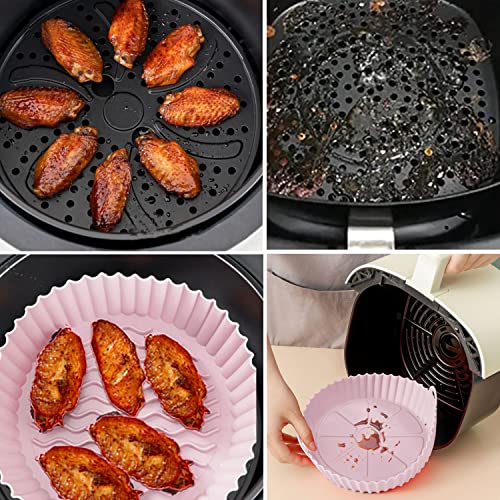 Återanvändbar Silikonform för Varmluftsfritös, 18 cm, 2-pack