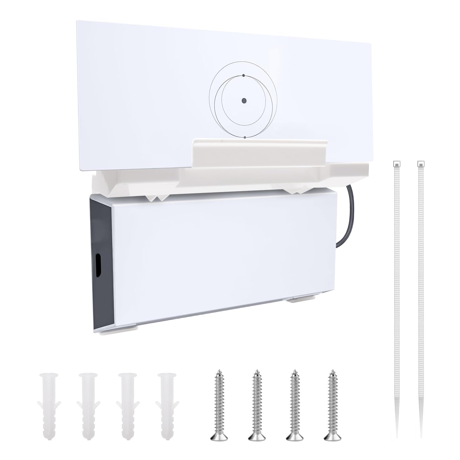 Solaradgy 2 in 1 Router Mount for Starlink Gen 3 Router Mount & StarLink V3, Signal Integrity Space Saving Power Supply Mounting Kit ABS Stability High Performance Dishy Wall Mount Official White