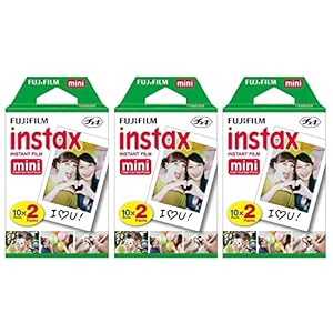 Fujifilm Instax Mini Instant Film (3 Twin Packs, 60 Total Pictures) for Instax Cameras