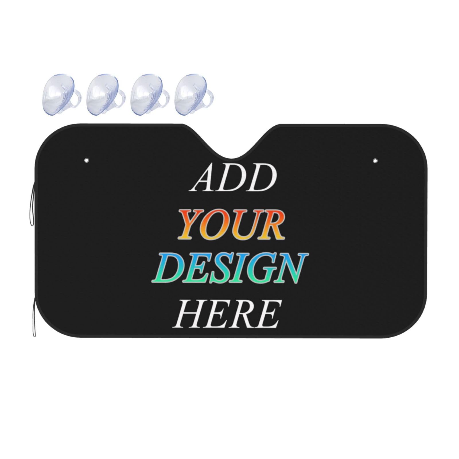 Custom Windshield Sun Shade Personalized Car Front Window Sunshade Your Photo Text Blocker UV Visor Retractable Automotive Sunshades for Vehicle SUV