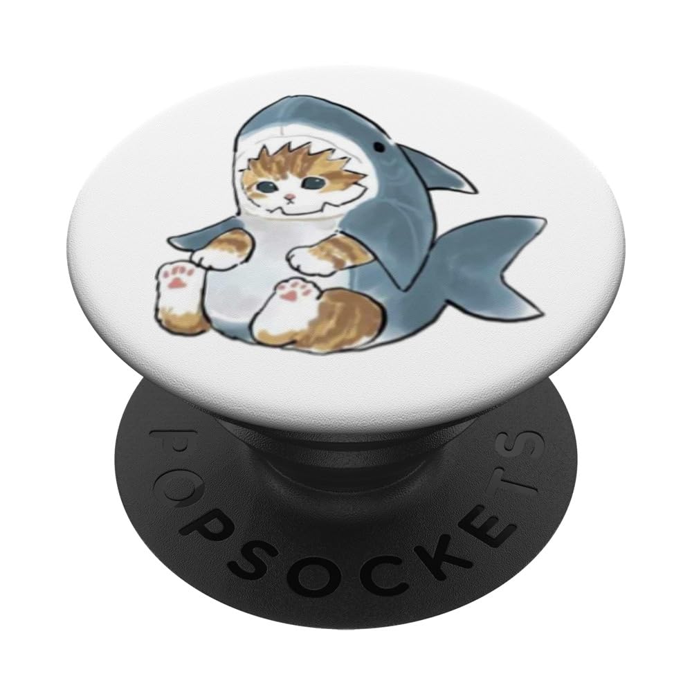 My cat is a shark PopSockets PopGrip: Swappable Grip for Phones & Tablets PopSockets Adhesive PopGrip
