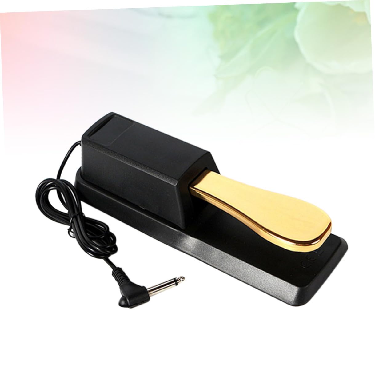 Pedal de Sostenido y Medio Pedal Dorado para Piano Electrónico Función Anti Óxido Fabricado en Abs y Metal para Teclados y Pianos Digitales