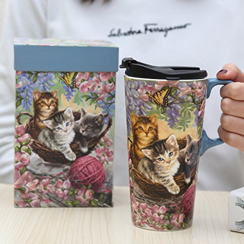 Taza de Cerámica para Viaje CEDAR HOME 17oz con Tapa miniatura 7