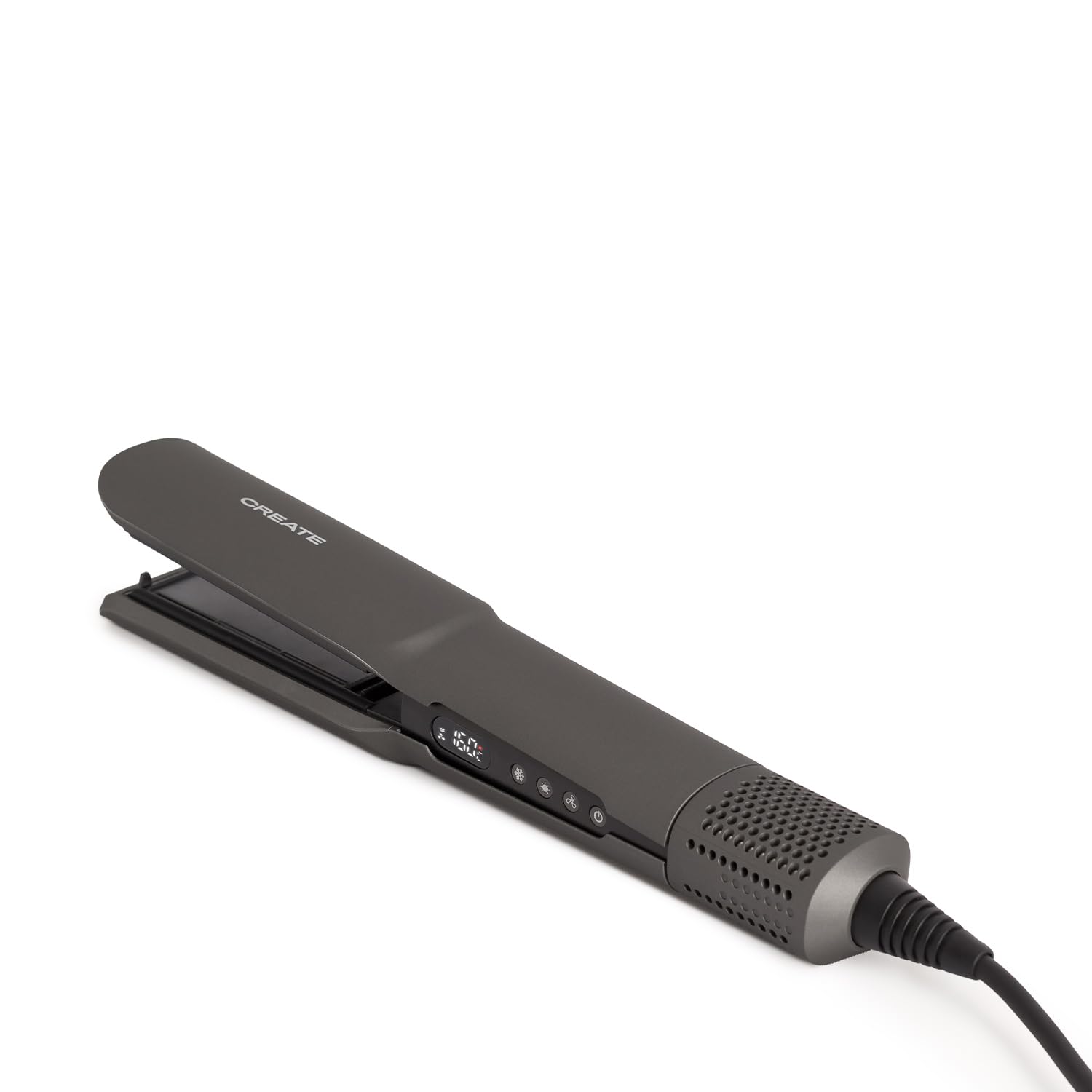 CREATE/CERAMIC AIR STYLER DUAL/Plancha secador iónico grafito para pelo mojado o seco/Pantalla LCD, revestimiento cerámico, secado rápido, temperatura y velocidad ajustable, 1300W