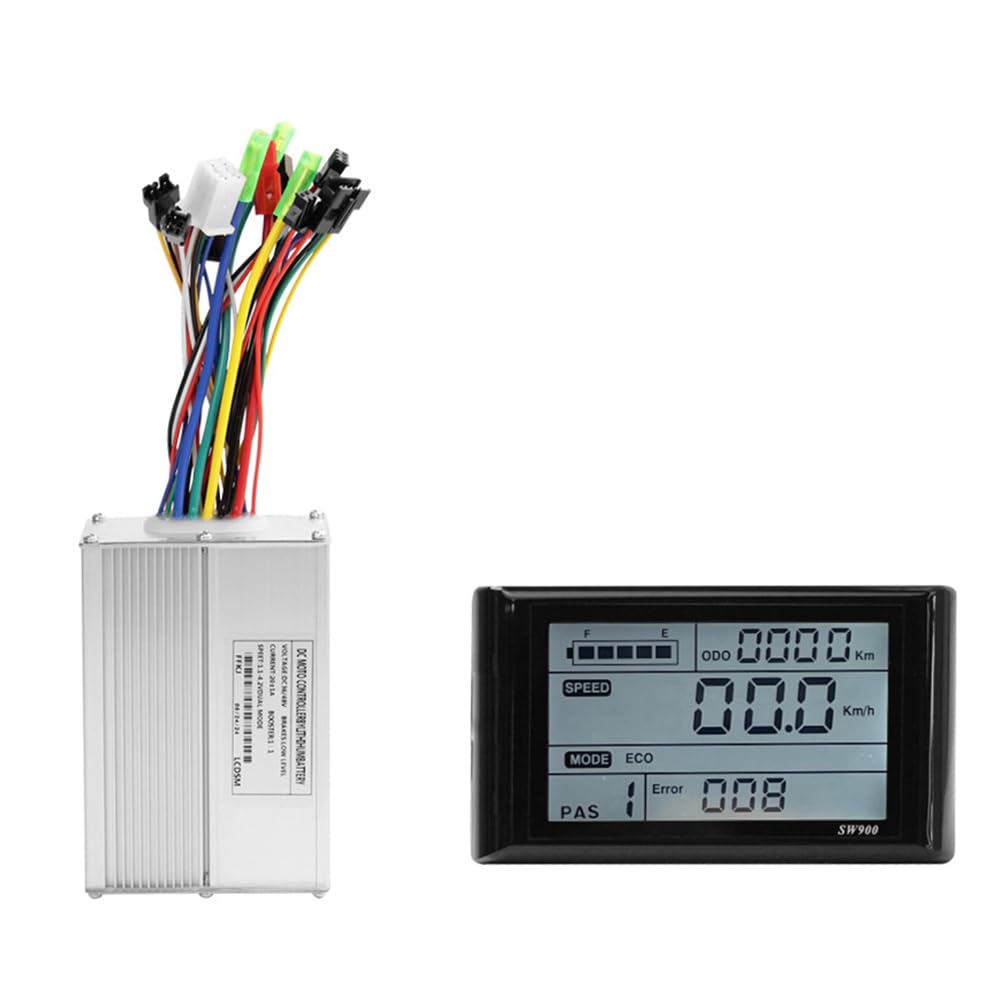 Malloy Wyświetlacz LCD do roweru elektrycznego SW900 z kontrolerem sinusoidalnej 20 A SM5+2PIN do akcesoriów do modyfikacji