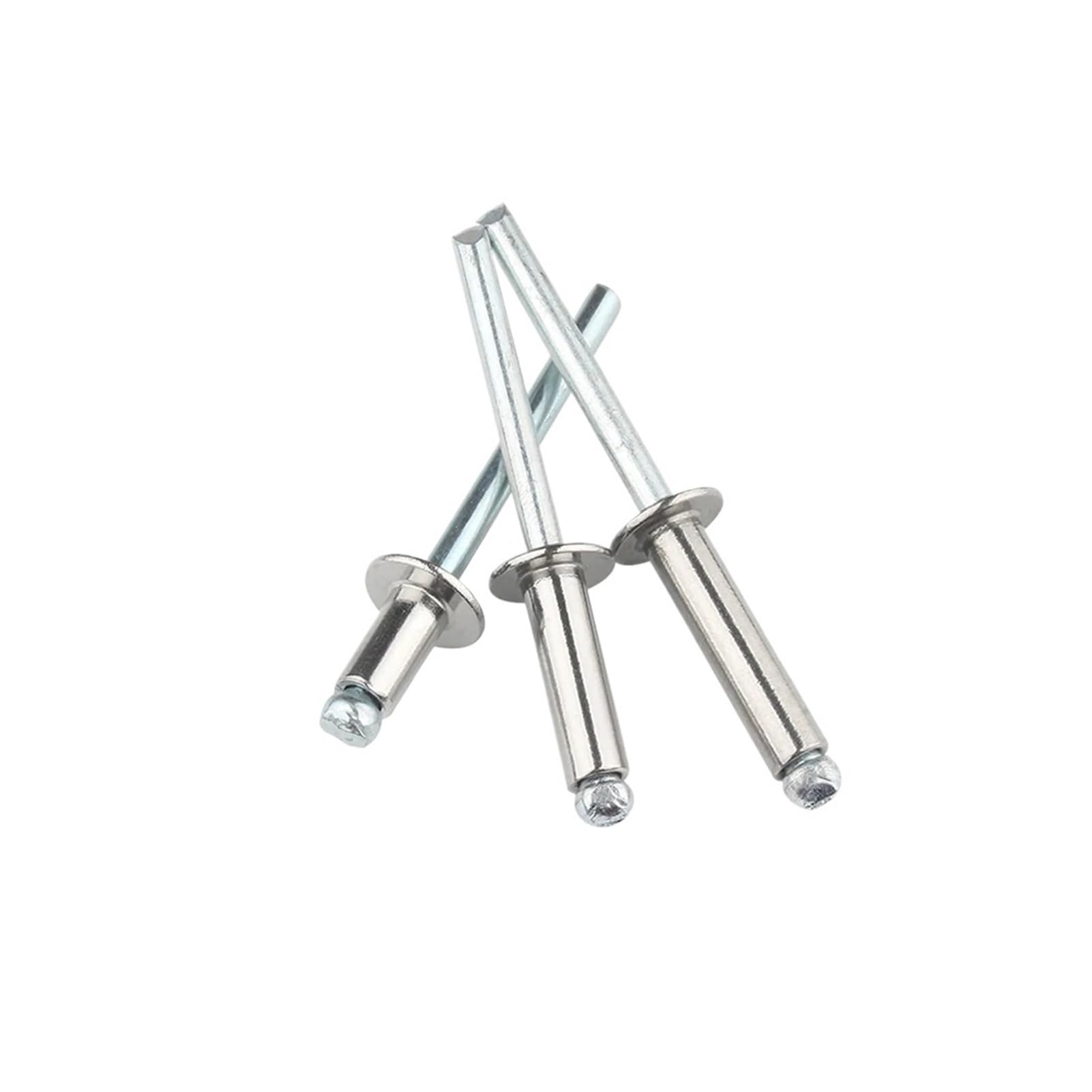 remaches ciegos, Remaches ciegos 30/50 Uds cabeza de cúpula aluminio mandril acero clavo M2.4 M3.2 M4 .8 remaches escape 8mm(M2.4 (50pcs),8mm)