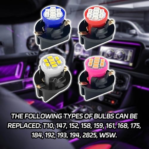 10 bombillas LED T10 194 168 para tablero de auto miniatura 5