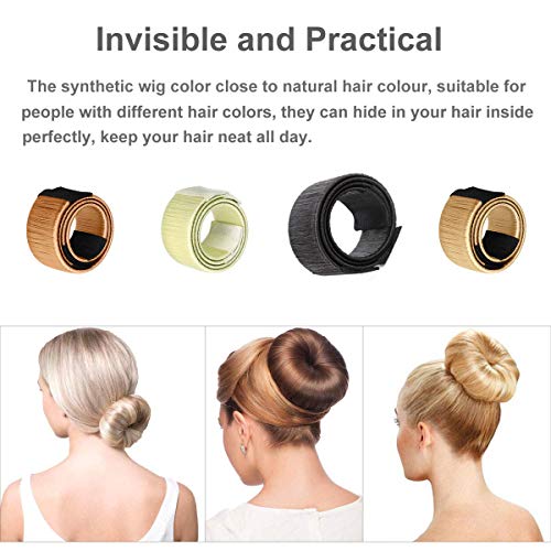 Black Magic Bun Makers 3 Pcs,Lhaaayf Professional Hair Bun Maker-Donut Hair- Perfect Hair Bun Maker-Ballet Bun Maker-Easy Bun Hair Tool-Kids Ballerina Bun-Shaper Bun Hair Tool #TOP5