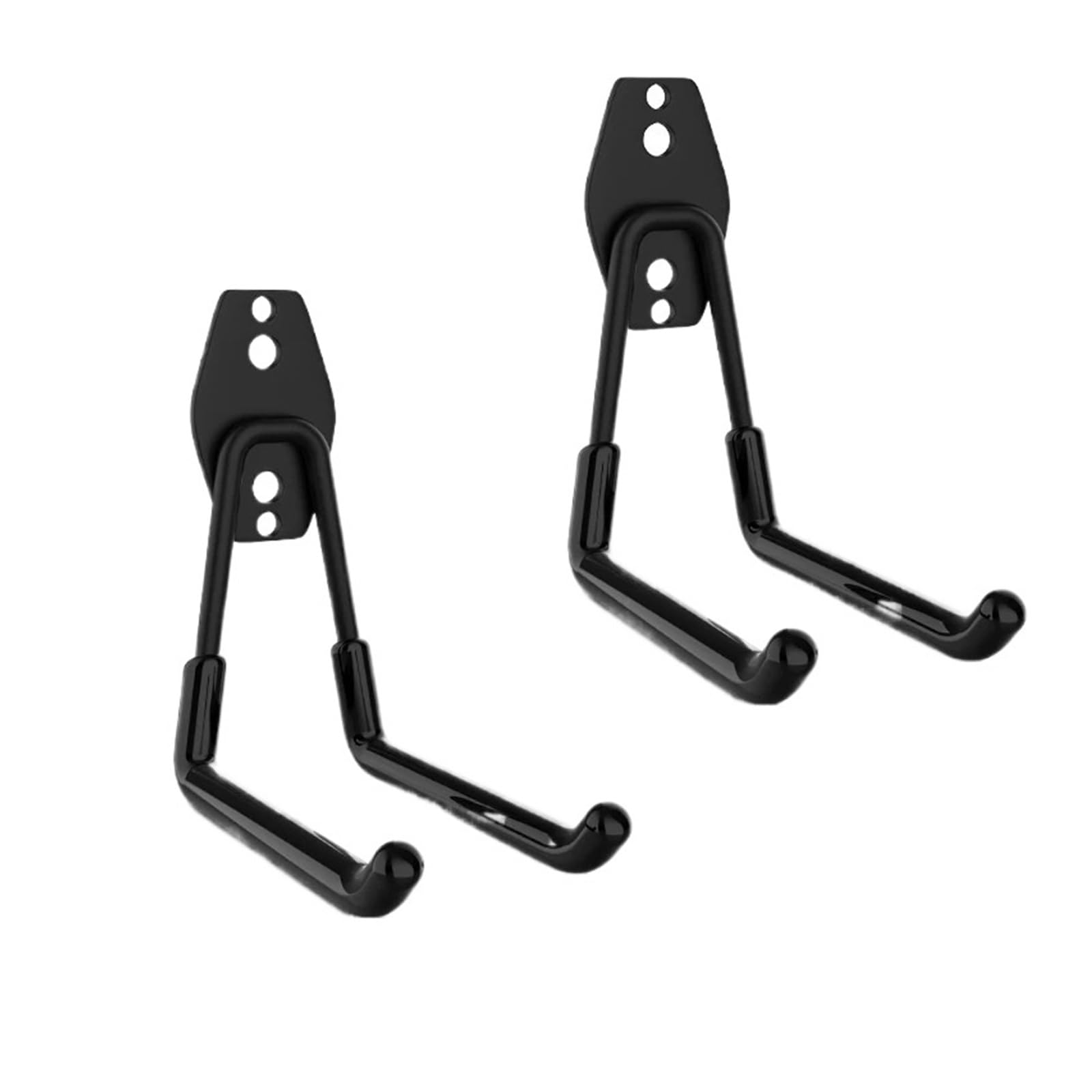 Luysgbxr 2M-Black-U Hooks Heavy Duty Metal Hook Garage Organizer Wall Mount Anti-Slip Bicycle Hanger Hooks Storage For Ladders Garden Tool(2M-Black-U)