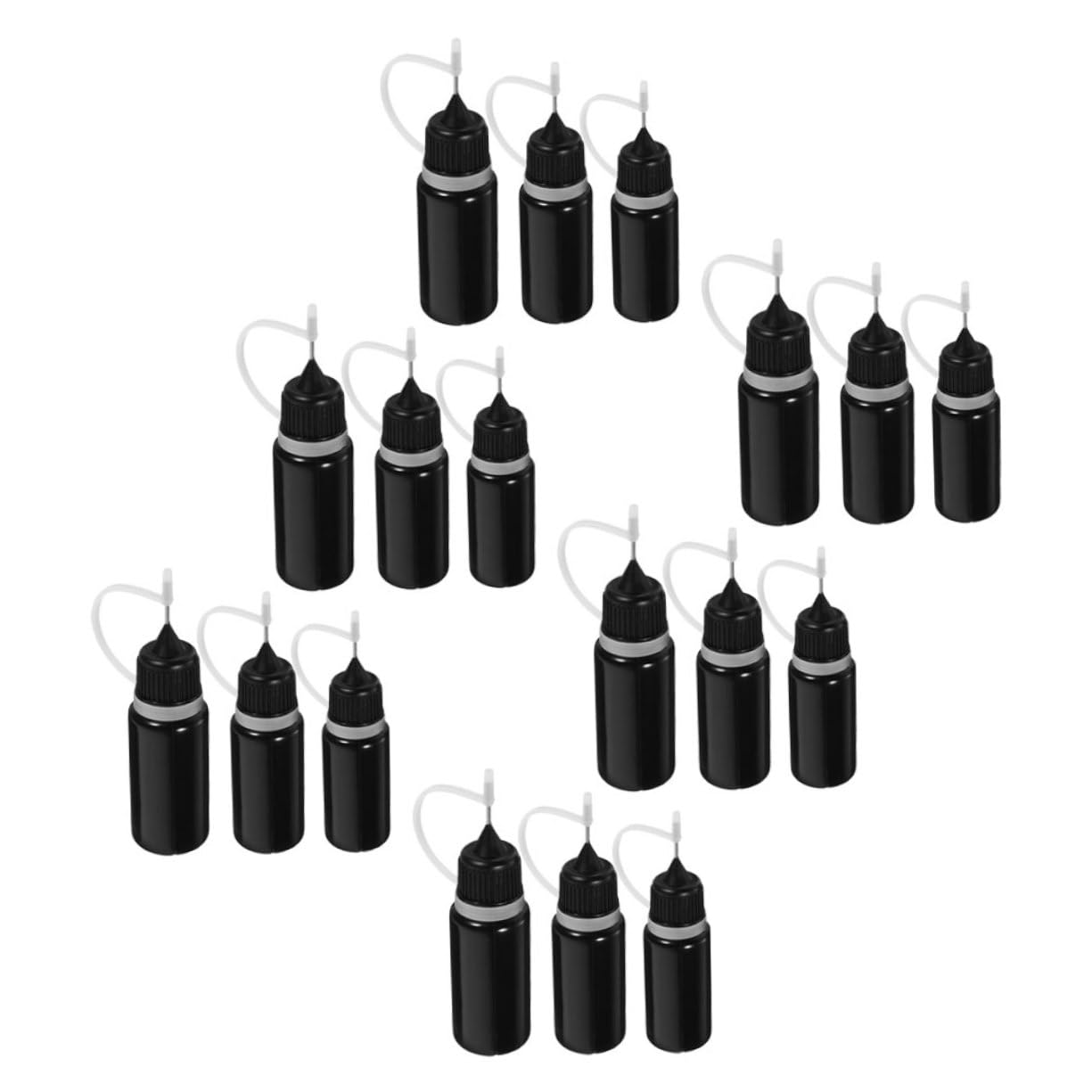 Mobestech 4 Sätze Flasche Mit Squeeze Flasche Quetschn Sqeeze Kleber-dispenser Saufmaschine Nachfüllbare n Leere Rostfreier Stahl Black 30 Stück * 4