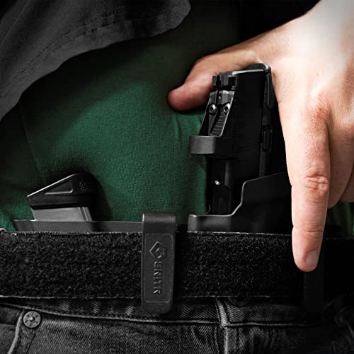 Gritr Iwb Appendix Carry Kydex Right/Left Hand Gun Holster Compatible With Springfield Armory Hellcat With Magazine Holder, Open Bottom, Optic Cut, Adjustable Retention #TOP6