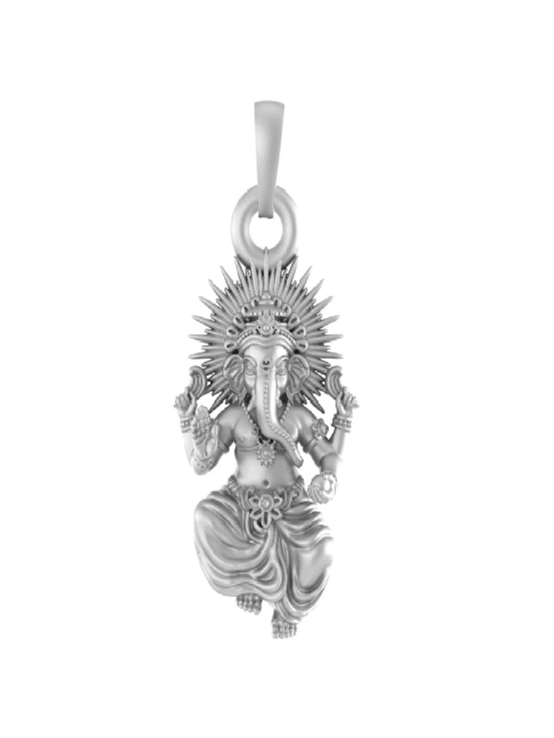 akshat sapphire Sterling Silver (92.5% purity) God Ganesh Pendant for Men & Women Pure Silver Lord Ganapathy Locket for Good Health & Wealth-picture-46