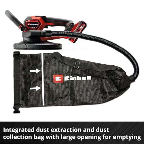 Einhell Power X-Change Cordless Drywall Sander with Dust Extraction - 18V Electric Sander for Walls and Ceilings - TE-DWS 18/225 Li Wall Sander with 6 x 225mm Sanding Disc (Battery Not Included) 10 Einhell Power X-Change Cordless Drywall Sander with Dust Extraction - 18V Electric Sander for Walls and Ceilings - TE-DWS 18/225 Li Wall Sander with 6 x 225mm Sanding Disc (Battery Not Included) - Image 10