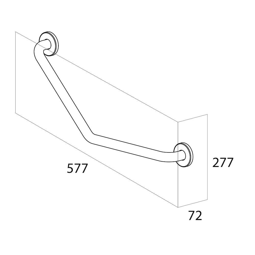 TIGER Libra Maniglione di Sicurezza, Acciaio Inox Spazzolato, 57.7 x 27.7 x 7.2 cm