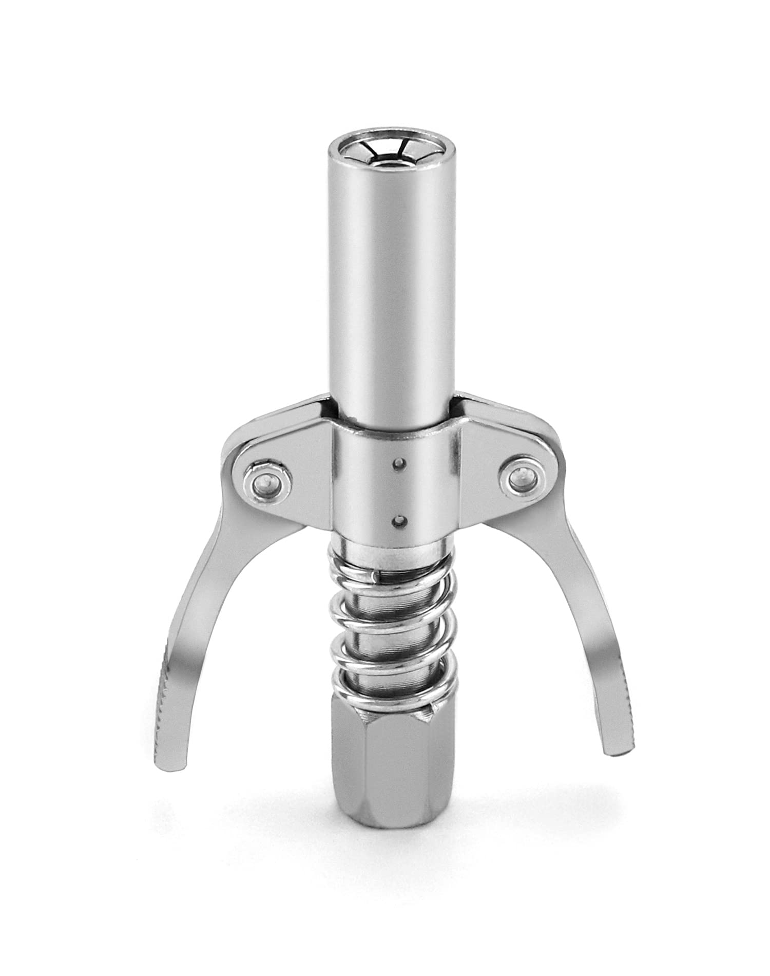 QWORK® Smarownica ustnik 1/8" NPT 10000 PSI G złączka podwójna rękojeść gwint wewnętrzny 10mm, odpowiednia do standardowych smarowniczek M6/M8/M10/M12/M14