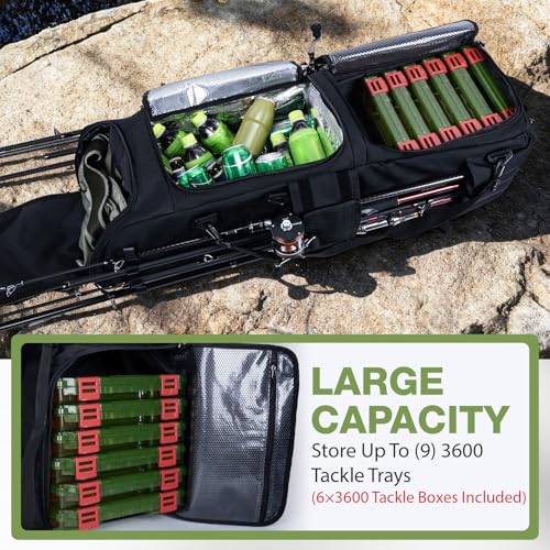 Goture Mochila Grande para Pesca de 61L, 3 Capas con 6 Cajas de Tackle Incluidas miniatura 6