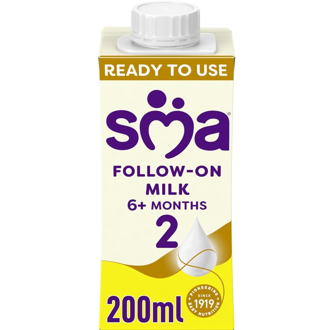 SMA PRO Follow On Baby Milk, Ready To Drink, 6 Months+, 200 ml (Pack of 12)