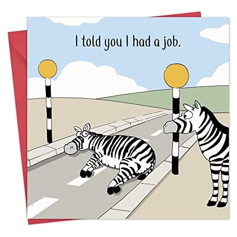 Twizler Funny Card with Zebras - Blank Card - Happy Birthday Card - Humour Card - Mothers Day Card - Fathers Day Card - Valentines Day Card - Teenager Card - Get Well Soon Card - Retirement Card Cover