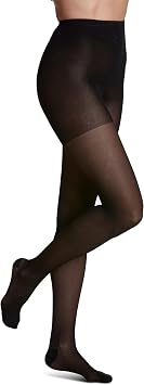 SIGVARIS Womens Style Sheer 780 Closed Toe Pantyhose 15-20mmHg - Black - Small Long