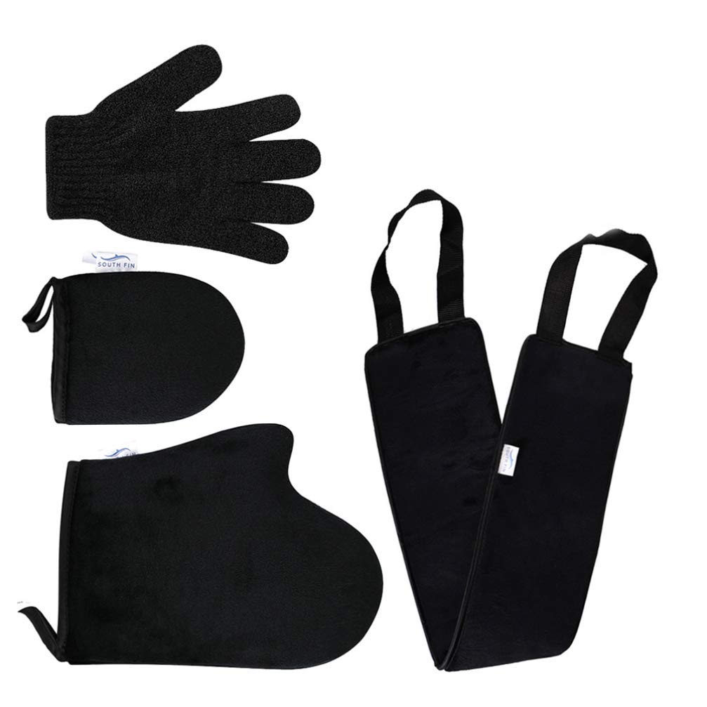 Self Tanning Mitt Applicator Kit Self Applicator Set with Exfoliating Glove Mitt Tanning Applicators Back Face Mitt for Tanning Lotion Spray Mousse