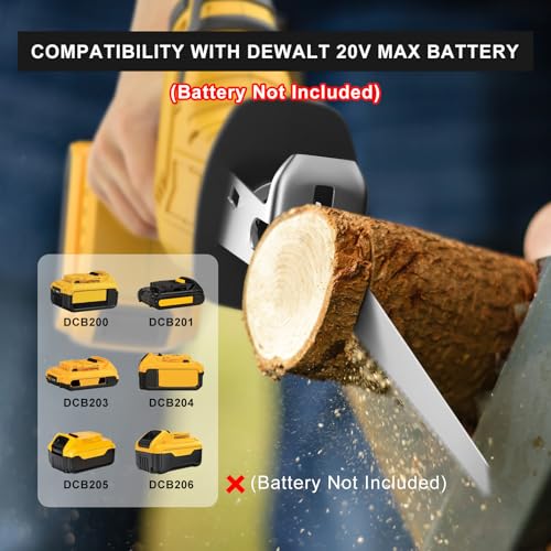 Image of Cordless Reciprocating Saw for Dewalt 20V Battery, 150W Power Brush Reciprocating Saws, 0-3500 SPM Variable Speed, 4 Saw Blades Kit Cutting Tool for Wood Metal PVC (Battery Not Included)