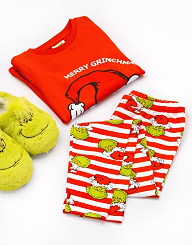 The Grinch Matching Family Christmas Pajamas Adults Kids Snug Fit4