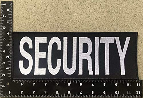2pcs Security Patches Velcro for Vest or Jacket - Security Patch with Loop Hook System - One Small and One Large Security Patch - Security Patches for Uniforms with Embroidered Letters