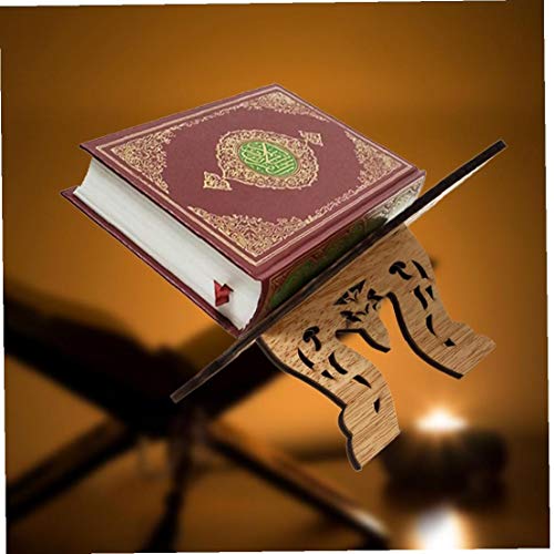 Prayer Book Stand Kuran Holder Quran plat houten Natural voor Eid Mubarak Decoratie Partij Supplies Islamitische - Image 7