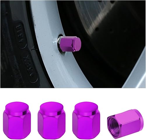 zipelo Tapones para válvulas de neumáticos de automóvil, paquete de 4 cubiertas de aluminio para válvulas de aire, protección a prueba de polvo y