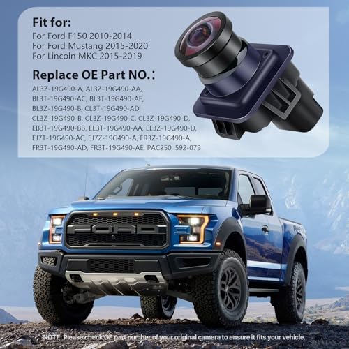 Image of OE Backup Camera Compatible with Ford F150 2010-2014, Ford Mustang 2015-2020, Lincoln MKC 2015-2019, Rear View Reverse Park Assist Camera Replaces AL3Z-19G490-A, BL3Z-19G490-B, CL3Z-19G490-B