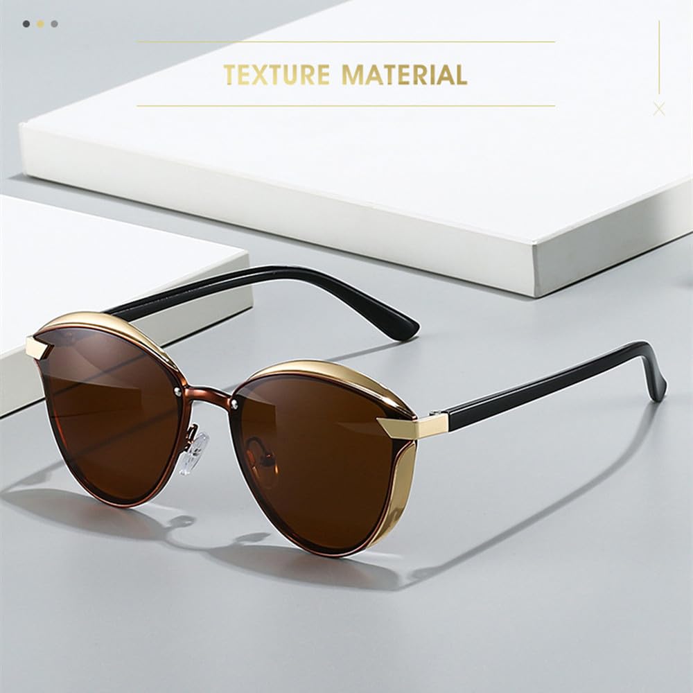 Gafas de sol ovaladas de moda para mujer Gafas de sol para mujer Gafas casuales retro UV400 para mujer