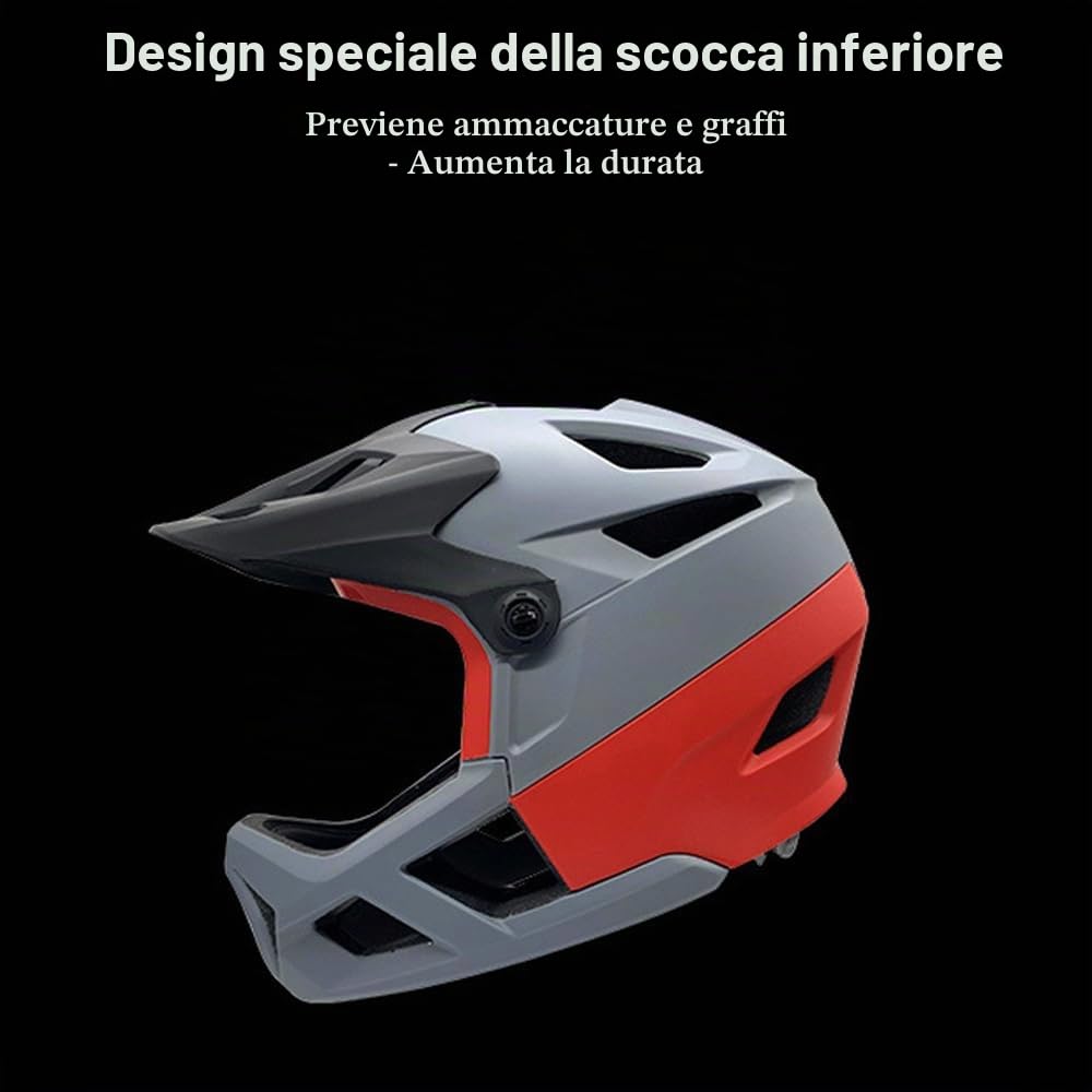 Lixada Casco integrale da bici per uomo e donna, casco da bici da strada, leggero, regolabile, 55-59 cm