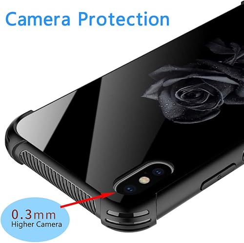 Miniatura 2 de DJSOK Funda compatible con iPhone XR, diseño con patrón de parachoques trasero, esquinas reforzadas antiarañazos, caver de TPU suave, fundas para