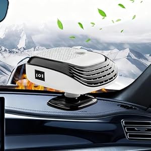 Calentador y enfriador portátil 2 en 1 para automóvil, descongelador rápido de parabrisas de 12 V y desempañador con rotación de 360°, se conecta al encendedor de cigarrillos