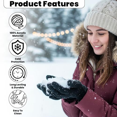 Image of Yacht & Smith Winter Beanies & Gloves For Men & Women, Warm Thermal Cold Resistant Bulk Packs