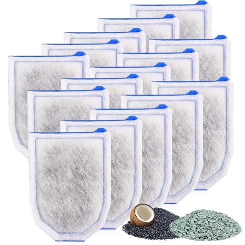 Xbbwmrs 15 Pack Carbon Filter Cartridges Compatible with Tetra Whisper EX30/EX45/EX70 Filters