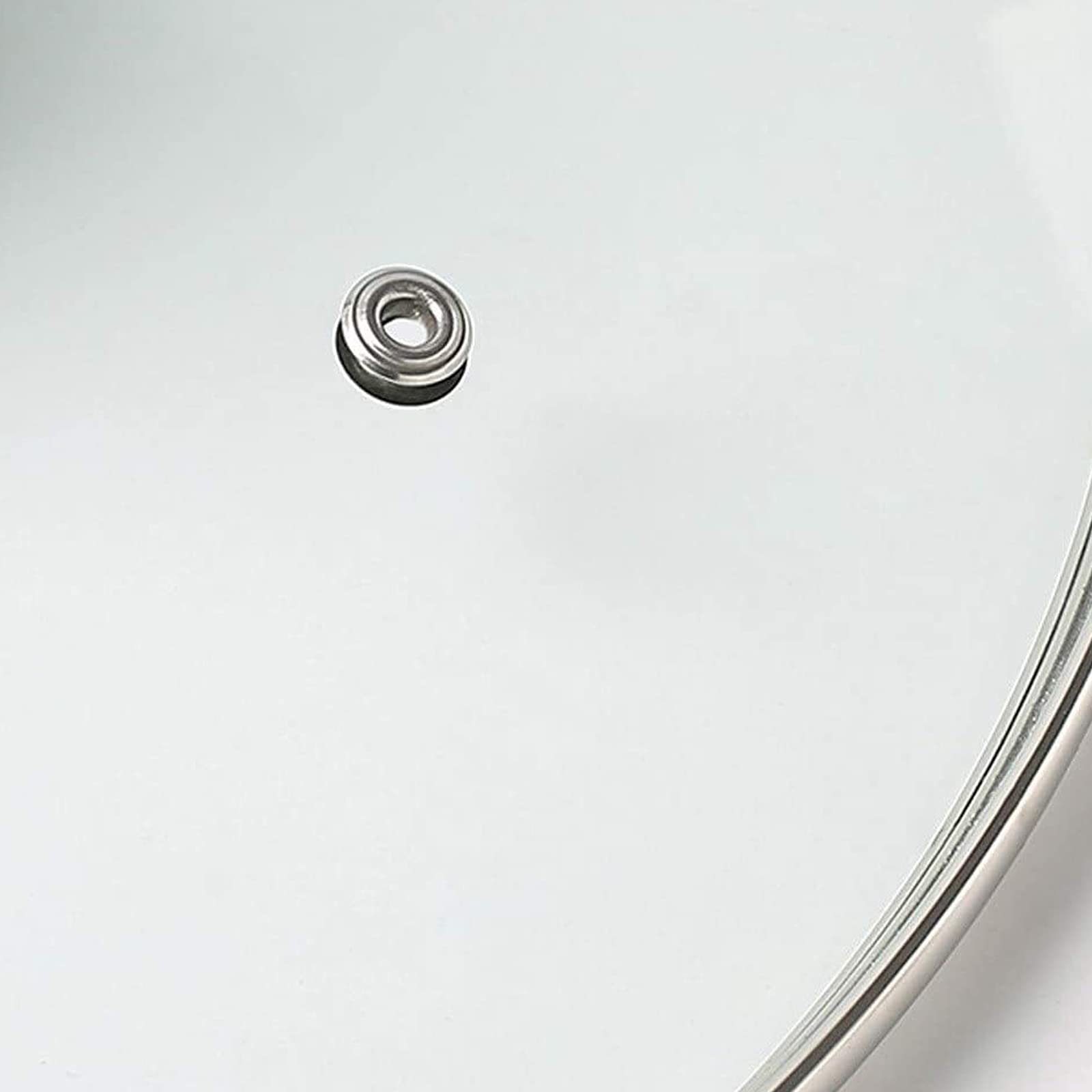 Pfannendeckel, Topfdeckel, gehärtetes Glas, Bratpfanne, Dampfgarer, Haushaltspfannenabdeckung, universeller Ersatz-Pfannendeckel (24 cm)