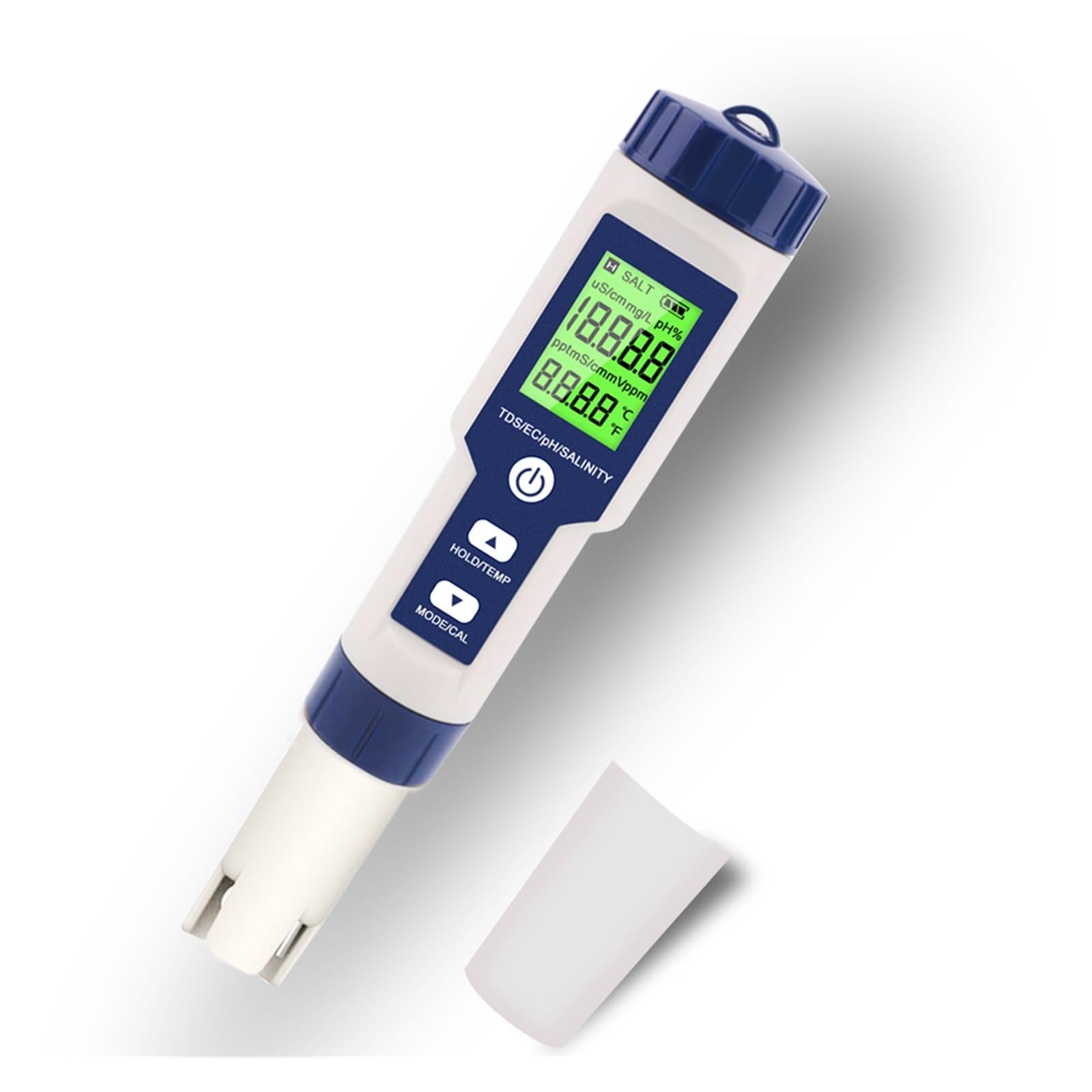 5 w 1 Tester jakości wody cyfrowy LCD PH/TDS/EC/SALT/miernik temperatury EZ 9909 monitora do basenów akwariów z wodą pitną,Precyzyjny tester