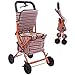 Wheelchair Leggero Shopping Trolley Regolabile in Altezza del Sedile di Sicurezza Freno Pieghevole a Quattro Ruote deambulatore con Storage Carry Bag