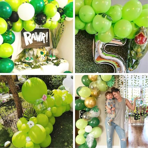 PartyWoo Lime Green Balloons, 100 pcs Lime Balloons Different Sizes Pack of 36 Inch 18 Inch 12 Inch 10 Inch 5 Inch Yellowish Green Balloons for Balloon Garland or Arch as Party Decorations, Green-Y6 - 3