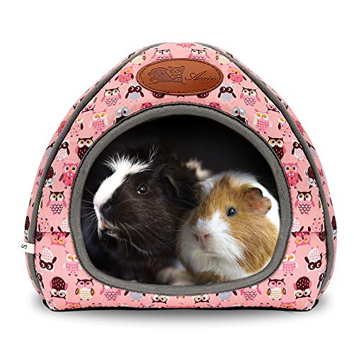 Image of BWOGUE Guinea Pig House Bed Cozy Hamster Cave Large Hideout for Dwarf Rabbits Hedgehog Bearded Dragon Winter Nest Hamster Cage Accessories