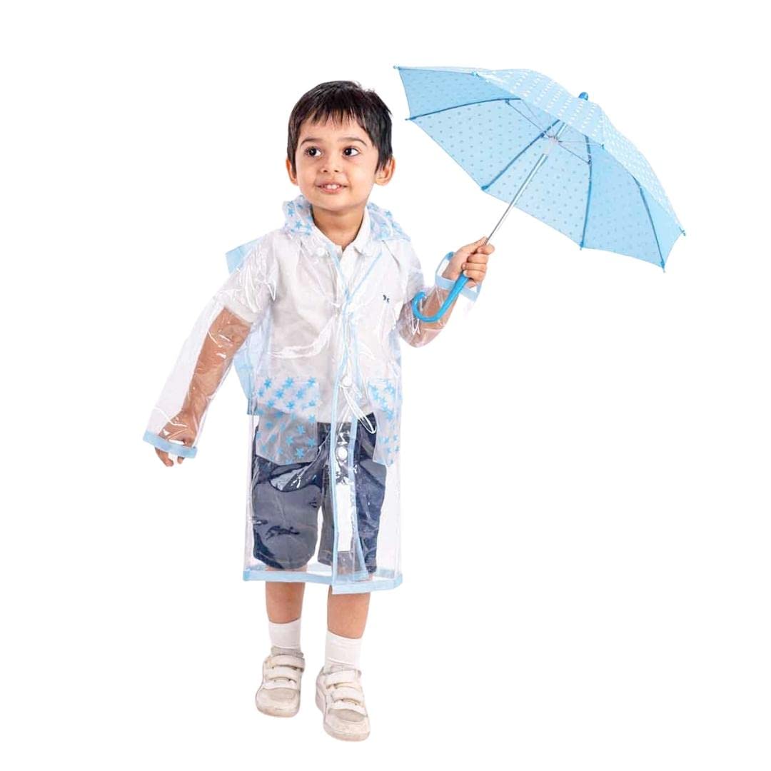 haus & kinderHaus And Kinder Rainwear For Girls - Pack Of 1 | Clear Pink | Raincoat For Kids 3-4 Years Girls | Raincoat For School Girls