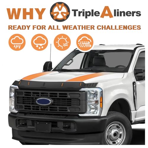 Image of TripleAliners Hood Bug Deflector Protector for 2023-2026 Ford F250 /F350 /450