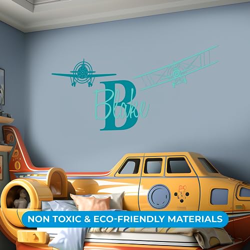 Vinilo decorativo personalizado con avión para pared miniatura 5