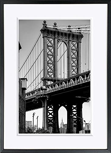 A.P.J WITH FOTO 額縁付き インテリアアート A2 ニューヨーク マンハッタン橋/Manhattan Bridge