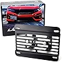 iJDMTOY No Drill Front Grille Mesh Mount License Plate Relocator Kit Compatible with 2017-2019 Honda Civic Si or Type-R Touring Hatchback