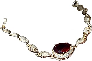 Conjuntos de joias, noivas casamentos, casamentos, casamentos, cascatas, rubi, cluster, zircônia cúbica CZ com colar embaraçante, pulseira, brincos de pino e conjuntos de joias femininos em anel