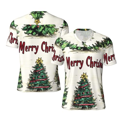 Stylish Athletic Sports Jersey Christmas-Trees-Painting Men's Rugby Jersey 4X-Large Black
