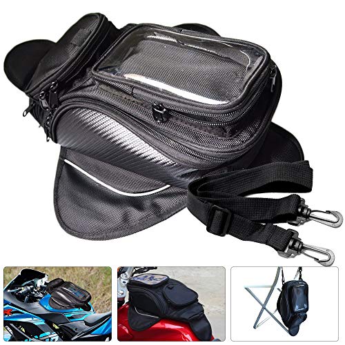 an-Fly Motorcycle Tank Bag Waterproof, Motorcycle Backseat Saddle Bag Water Resistant with Strong