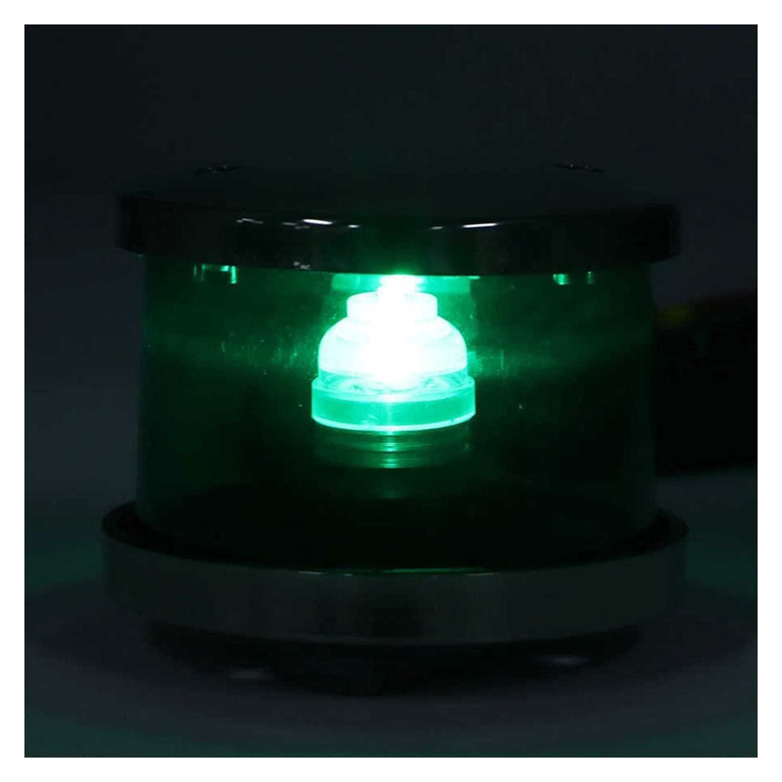 Barca marina in acciaio inox 1 2V 360 ° IP66 Verde GUIDATO Segnale di alloggiamento trasparente della luce navigazione for gli yacht Per la navigazione e la pesca